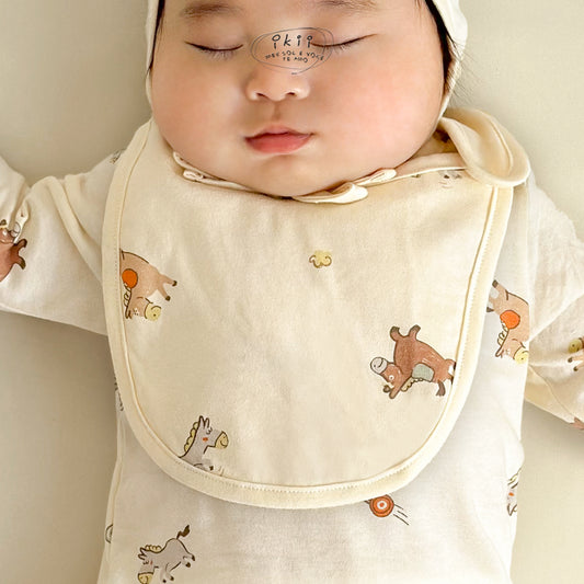 Horse Baby 滑板馬仔初生Orangic Bib