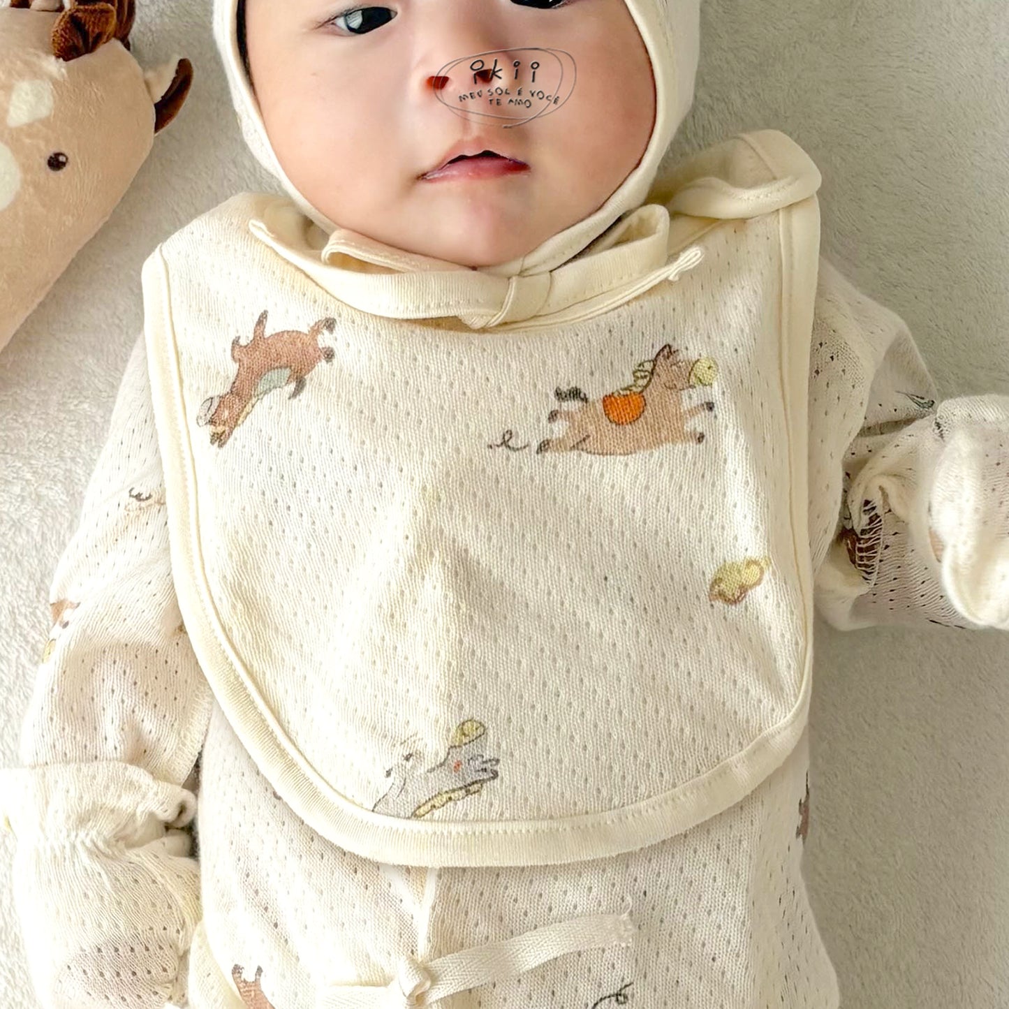 Horse Baby 滑板馬仔初生Orangic Bib