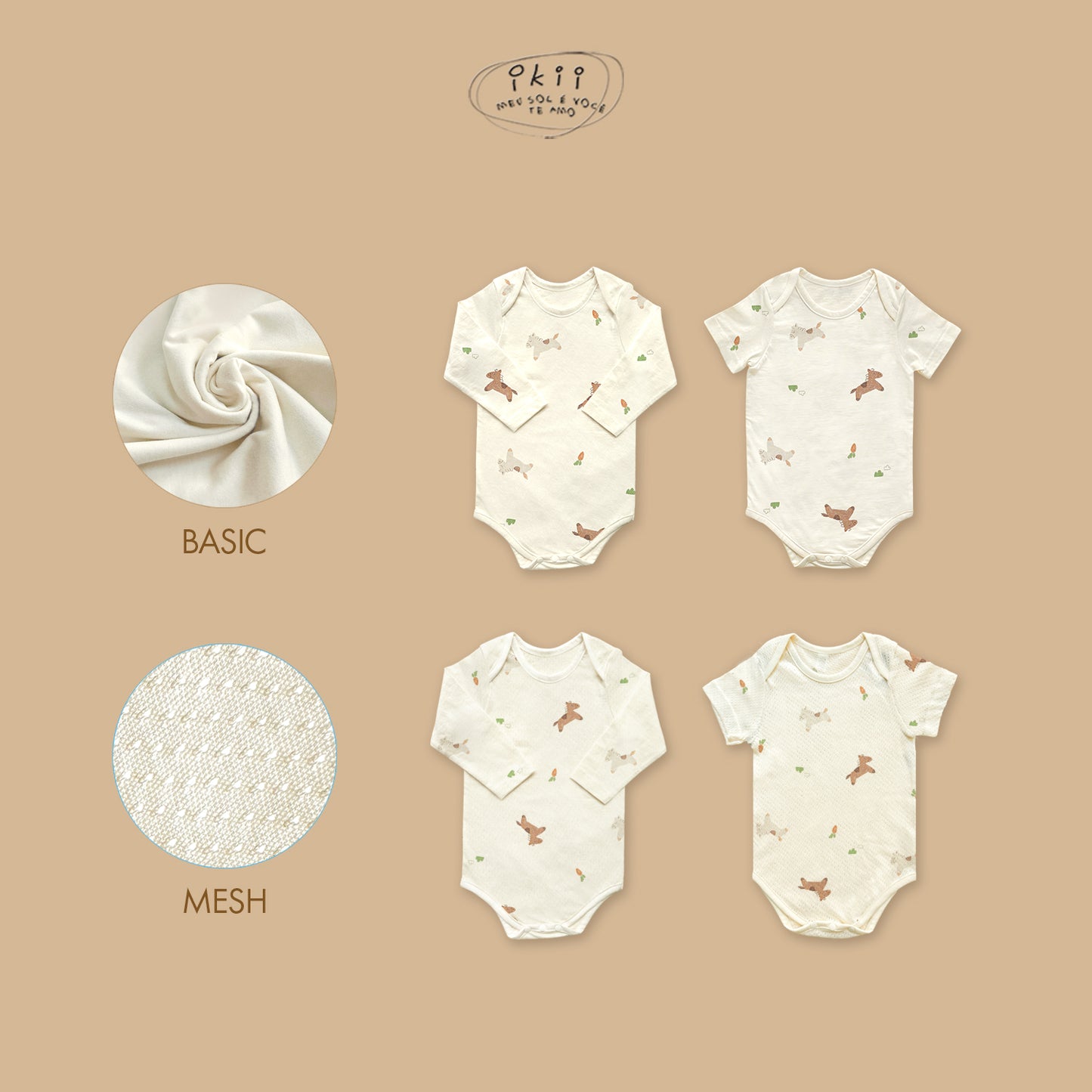 Horse Baby 蘿蔔馬仔初生包屁衣 Bodysuit