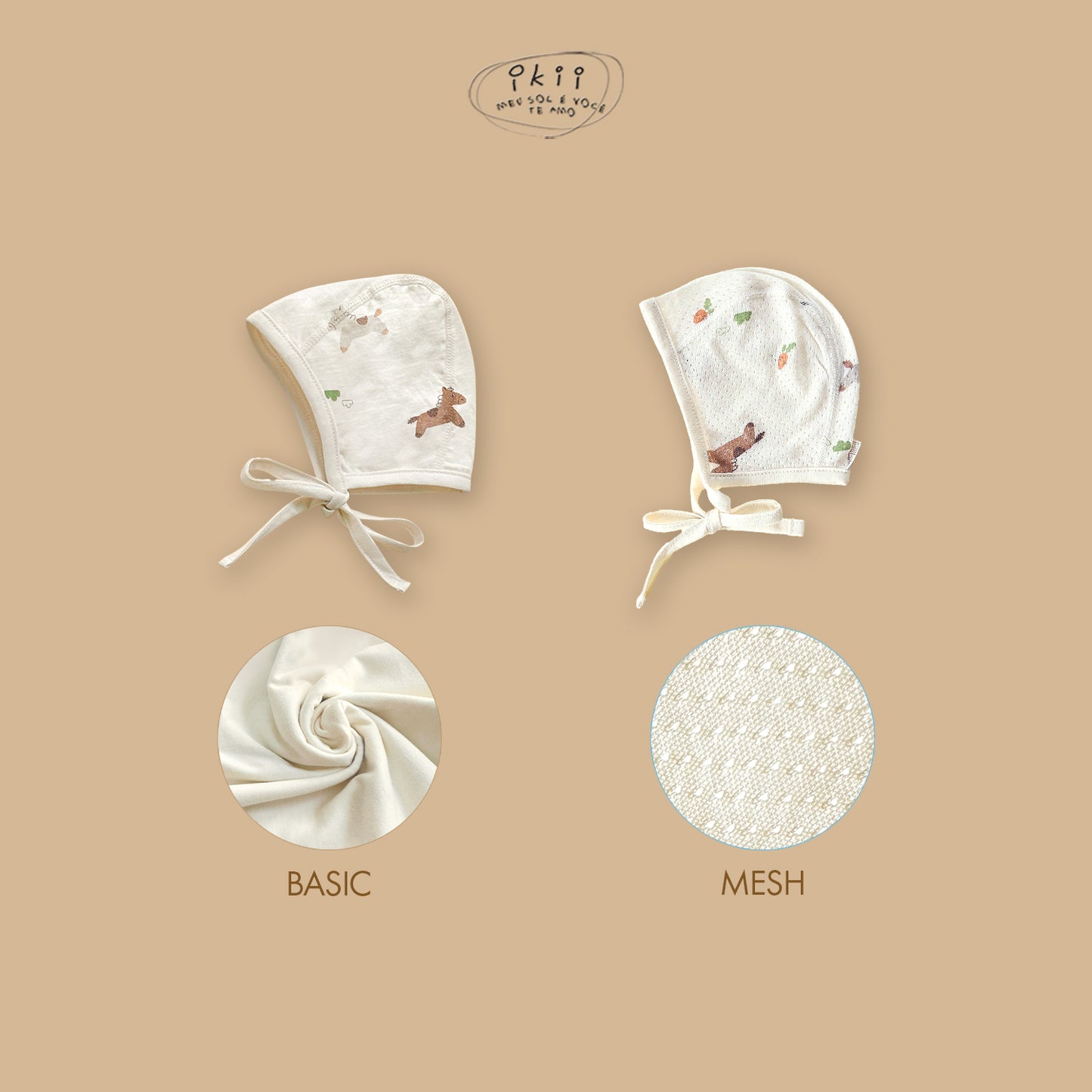 Horse Baby 蘿蔔馬仔初生Orangic Bonnet