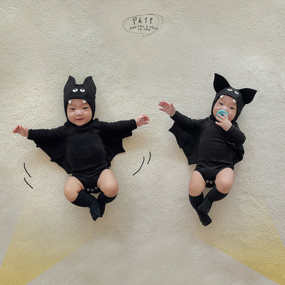 現貨) Halloween 蝙蝠俠2件套裝 （長袖連身衣+帽子）