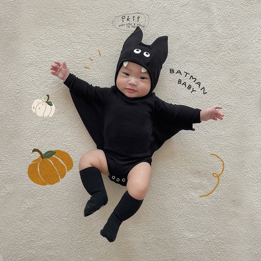現貨) Halloween 蝙蝠俠2件套裝 （長袖連身衣+帽子）