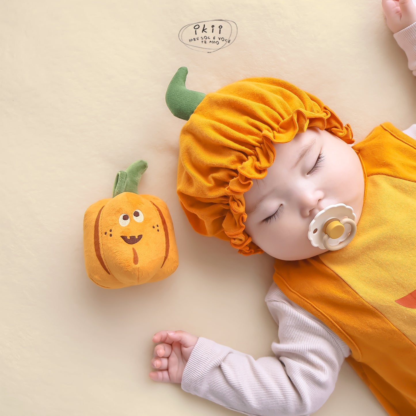 預訂中) Halloween 2025 新品 氣球南瓜兩件套裝（連身衣+帽子）