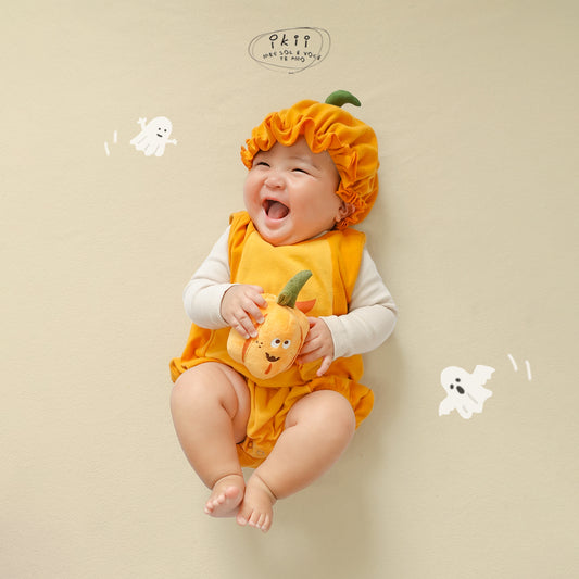 預訂中) Halloween 2025 新品 氣球南瓜兩件套裝（連身衣+帽子）