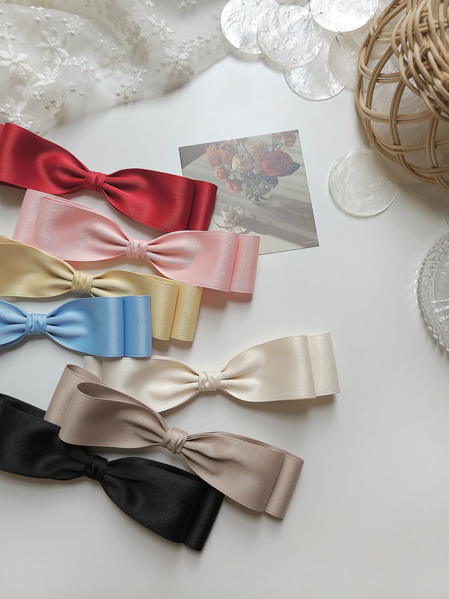 𝚑𝚊𝚗𝚍𝚖𝚊𝚍𝚎 ✿ Ribbon Hairband (43cm)