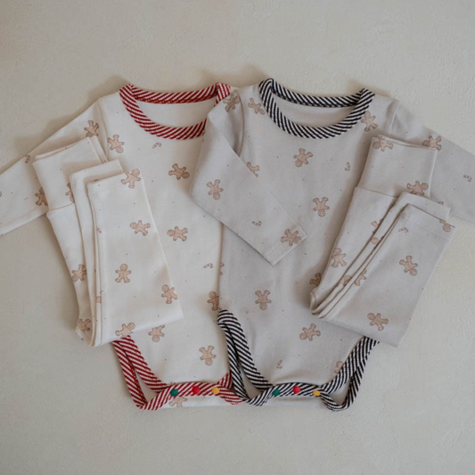 Preorder) Peekaboo / AS Gingerbread Baby Suit Set (6-18m)