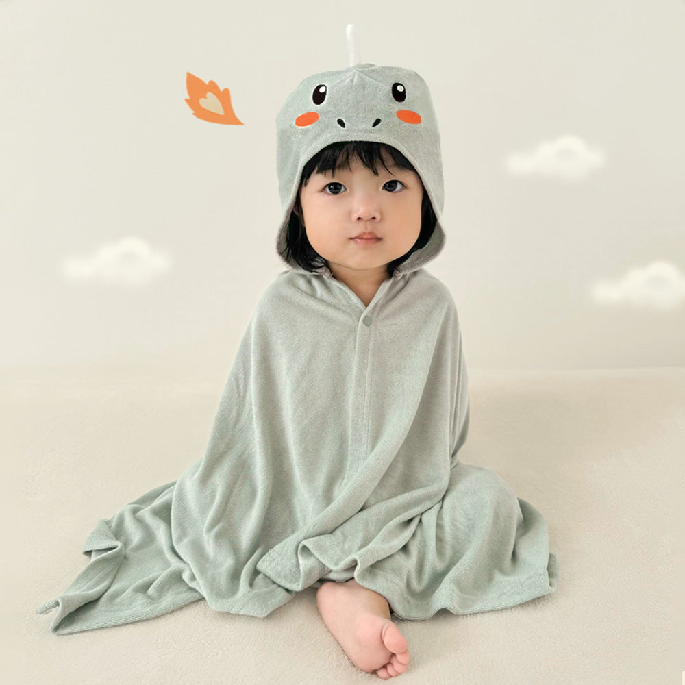 補貨中)  Bath Time 繡花竹毛巾浴袍 沙灘巾