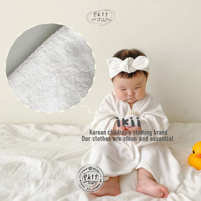 現貨)  Bath Time 竹毛巾浴袍+髮帶套裝