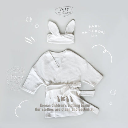 現貨)  Bath Time 竹毛巾浴袍+髮帶套裝